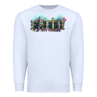 White faith can move mountains cross Premium Sweatshirt - NancyCooperArtShop
