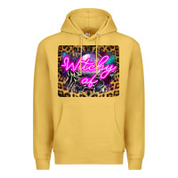 Antique Gold Witchy Af Crystal Ball Premium Hoodie - LillyAllenDesigns