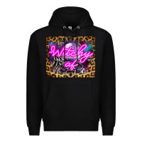 Black Witchy Af Crystal Ball Premium Hoodie - LillyAllenDesigns