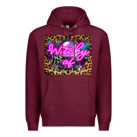 Burgundy Witchy Af Crystal Ball Premium Hoodie - LillyAllenDesigns