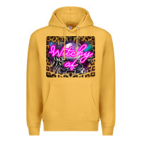 Mustard Witchy Af Crystal Ball Premium Hoodie - LillyAllenDesigns