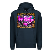 Navy Witchy Af Crystal Ball Premium Hoodie - LillyAllenDesigns