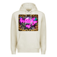 Oatmeal Heather Witchy Af Crystal Ball Premium Hoodie - LillyAllenDesigns