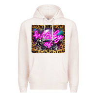 Pale Pink Witchy Af Crystal Ball Premium Hoodie - LillyAllenDesigns