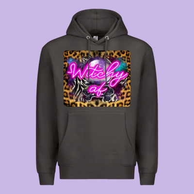 Witchy Af Crystal Ball Premium Hoodie Designed By Lillyallendesigns