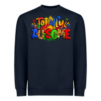 Navy totally ausome autism Heavyweight Sweatshirt - Zillion Design Studio