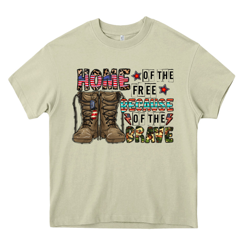 Home Of The Free Beacause Of The Brave Heavy Core Tee by CowhideDigitalArt | Teevron
