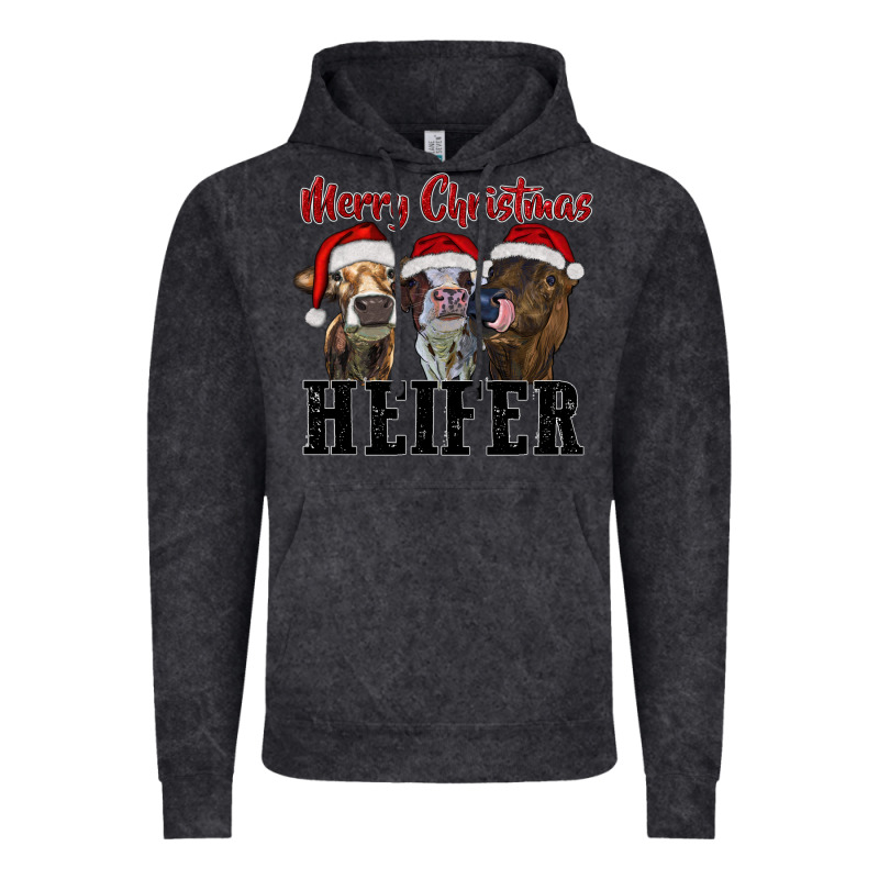 Merry Christmas Heifer Vintage Hoodie by RanaPortraitStore | Teevron