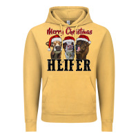 Vintage Mustard merry christmas heifer Vintage Hoodie - RanaPortraitStore