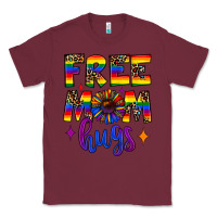Burgundy free mom hugs Classic Tee - JahusDesignShop