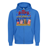 True Royal getting star spangled hammered Zipper Hoodie - NancyCooperArtShop