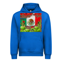 Cobalt Mexican Flag Urban Hoodie - texasbilliewilder