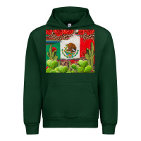Forest Green Mexican Flag Urban Hoodie - texasbilliewilder