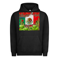 Pigment Black Mexican Flag Urban Hoodie - texasbilliewilder