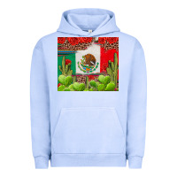 Pigment Grape Ice Mexican Flag Urban Hoodie - texasbilliewilder