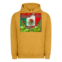 Pigment Peanut Butter Mexican Flag Urban Hoodie - texasbilliewilder