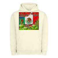 Pigment Pistachio Mexican Flag Urban Hoodie - texasbilliewilder