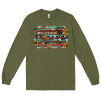 Army Green sunflower gemstone background Long Sleeve Tee - JahusDesignShop