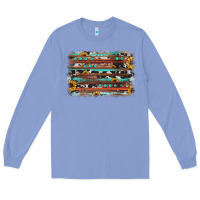 Colony Blue sunflower gemstone background Long Sleeve Tee - JahusDesignShop