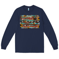 Navy sunflower gemstone background Long Sleeve Tee - JahusDesignShop