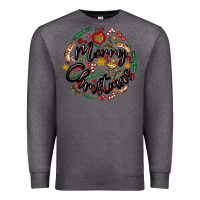 Charcoal Heather merry christmas Premium Sweatshirt - MaliasSmallBusiness