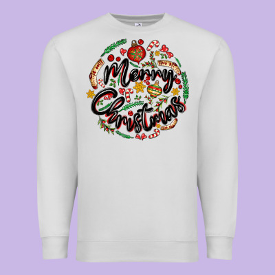 Merry Christmas Premium Sweatshirt Designed By Maliassmallbusiness