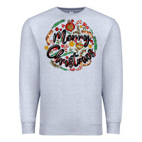 Heather Grey merry christmas Premium Sweatshirt - MaliasSmallBusiness