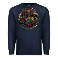Navy merry christmas Premium Sweatshirt - MaliasSmallBusiness