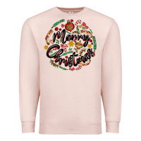 Pale Pink merry christmas Premium Sweatshirt - MaliasSmallBusiness