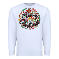 White merry christmas Premium Sweatshirt - MaliasSmallBusiness