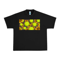 Black tennis ball with sunflower and racket  licence plato Urban Heavy Tee - BarkalooDesign