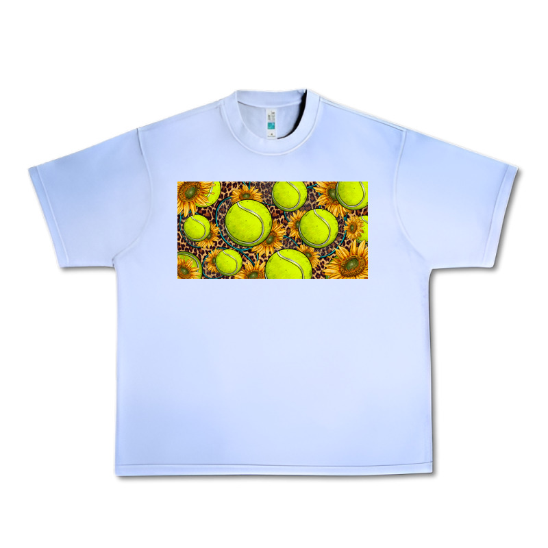 Tennis Ball With Sunflower And Racket  Licence Plato Urban Heavy Tee by BarkalooDesign | Teevron