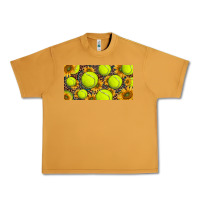 Peanut Butter tennis ball with sunflower and racket  licence plato Urban Heavy Tee - BarkalooDesign