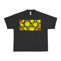 Pigment Black tennis ball with sunflower and racket  licence plato Urban Heavy Tee - BarkalooDesign