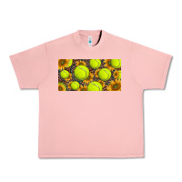 Salmon tennis ball with sunflower and racket  licence plato Urban Heavy Tee - BarkalooDesign