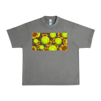 Tornado tennis ball with sunflower and racket  licence plato Urban Heavy Tee - BarkalooDesign