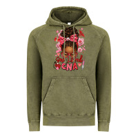 Vintage Olive one loved cna afro messy bun Vintage Hoodie - texasbilliewilder