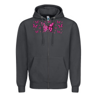 Smoke floral breast cancer butterfly Zipper Hoodie - Jasminsmagicworld