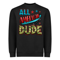 Black all american dude Heavyweight Sweatshirt - Zillion Design Studio