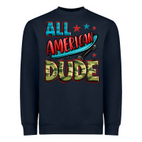Navy all american dude Heavyweight Sweatshirt - Zillion Design Studio