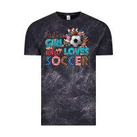 Cloud Black just a girl who loves soccer Vintage Tee - HRA Design Shop