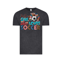 Vintage Black just a girl who loves soccer Vintage Tee - HRA Design Shop