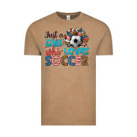 Just A Girl Who Loves Soccer Vintage Tee | Teevron