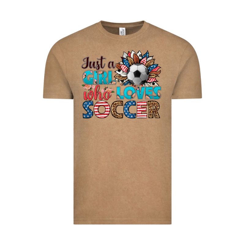 Just A Girl Who Loves Soccer Vintage Tee by HRA Design Shop | Teevron