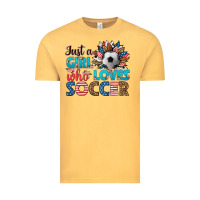 Vintage Mustard just a girl who loves soccer Vintage Tee - HRA Design Shop