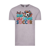 Vintage Zinc just a girl who loves soccer Vintage Tee - HRA Design Shop