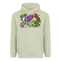 Matcha gamer mardi gras game controller Heavyweight Hoodie - MaliasSmallBusiness