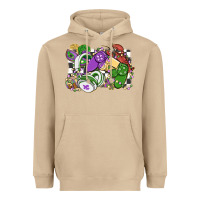 Mushroom gamer mardi gras game controller Heavyweight Hoodie - MaliasSmallBusiness