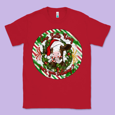 Christmas Cow Bells Ring Are You Listening Classic Tee Designed By Artiststas