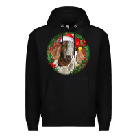 Black Boer Goat Christmas Premium Hoodie - LillyAllenDesigns